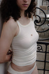 BASERANGE heart-shaped vest TOHT-RB-SP24 undyed